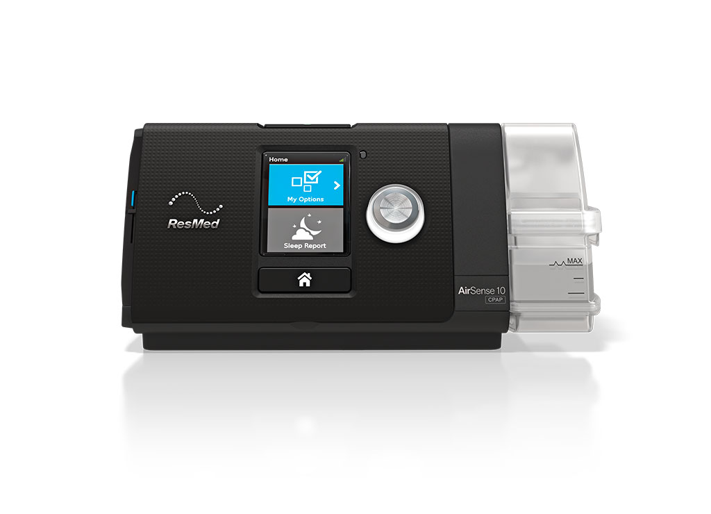 Photo of the AirSense 10 CPAP product against white background.