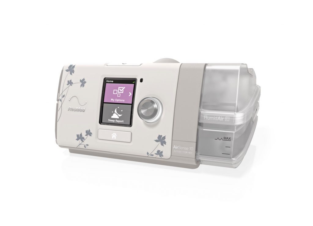 AirSense 10 CPAP for Her Photo of the AirSense 10 CPAP for her against white background.