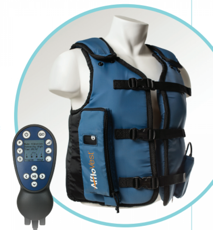 Photo of the AffloVest from the side view.
