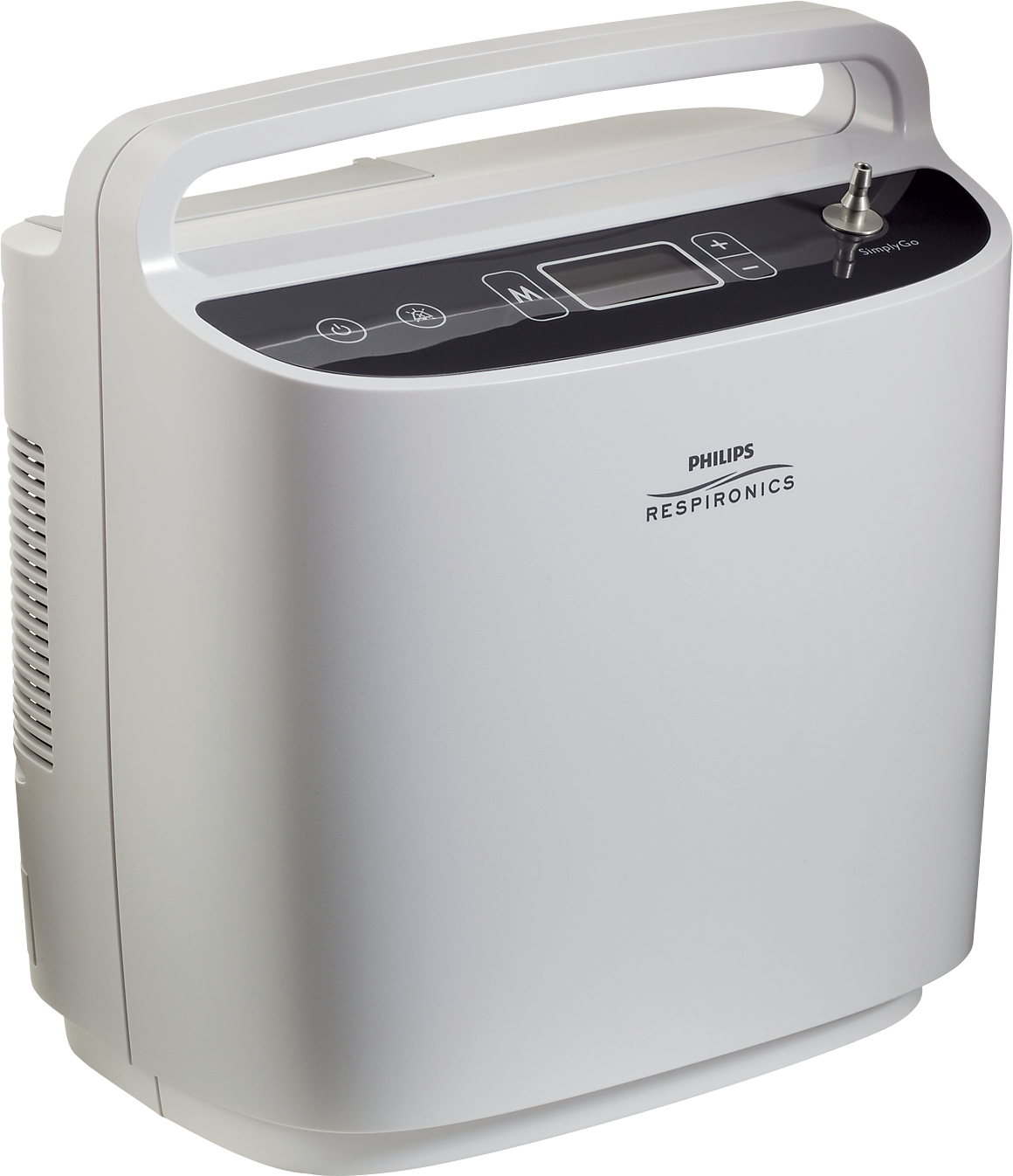 Photo of the SimplyGo Portable Oxygen Concentrator against a white background.