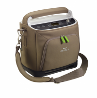 Photo of the SimplyGo Portable Oxygen Concentrator in a bag. thumbnail